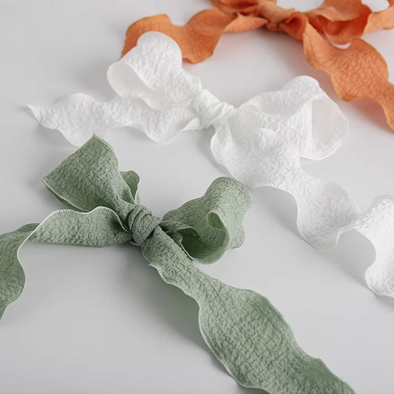 Ribbon Organza Roll - 4 cm 9 Meter/Rolle faltige Spitzenrandbänder