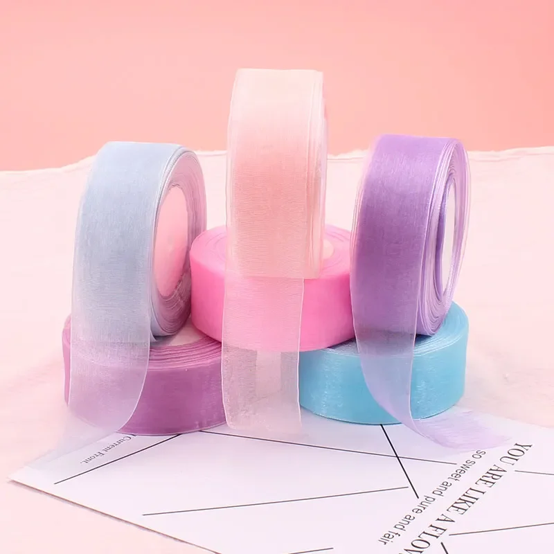 Ribbon Organza Roll - 4 cm Chiffon-Organzaband, Großhandel, Geschenkverpackung, Dekoration,