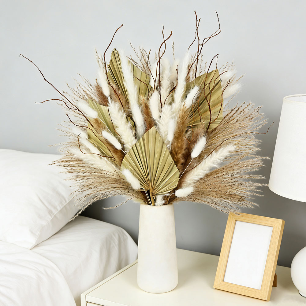Palm Leaf Dried - Natürliche getrocknete Palmblätter, Blumenstrauß, Mischung aus