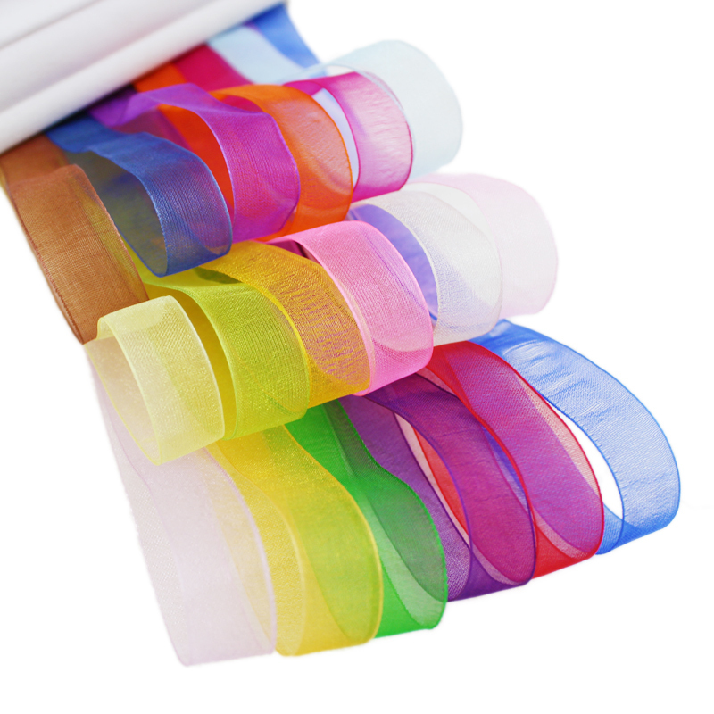 Ribbon Organza Roll - (50 Yards/Rolle) 12mm Organza-Bänder Großhandel Geschenkverpackung