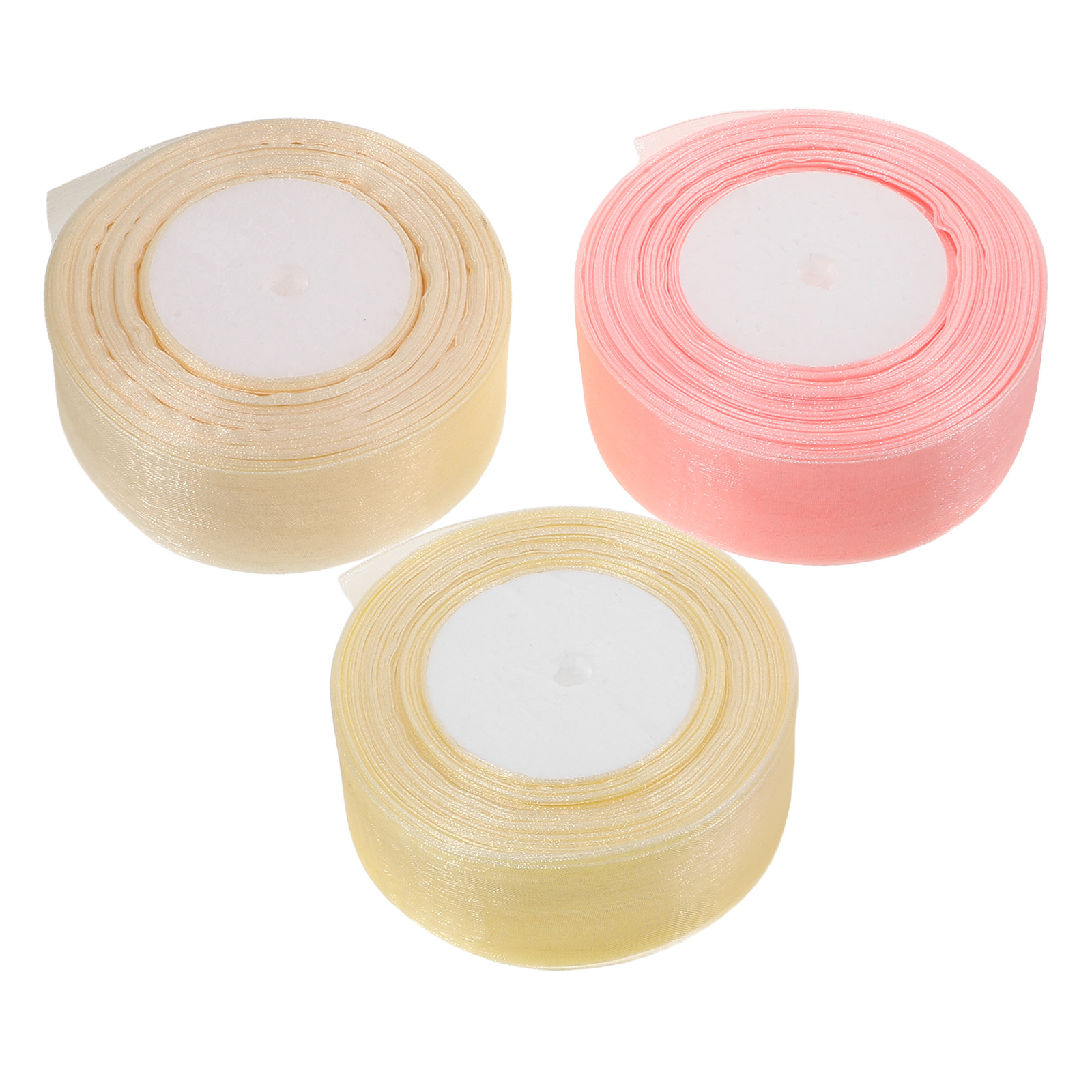 Ribbon Organza Roll - 3 Rollen Transparentes Organza-Band für Geschenkverpackungen,