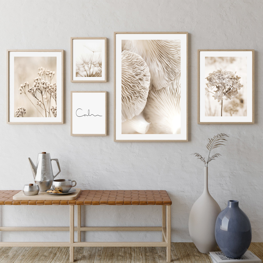 Neutrales Beige Boho Wandbild  – Palm Leaf Dried Bewertung und Preis