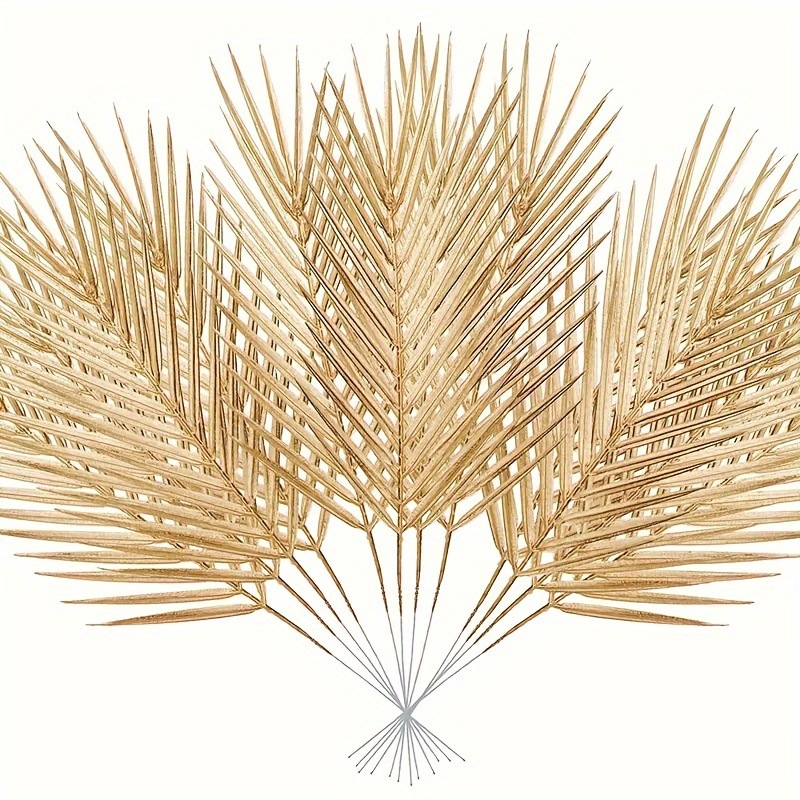 5 stücke goldene künstliche Pa – Florist Supply Vases Bewertung und Preis