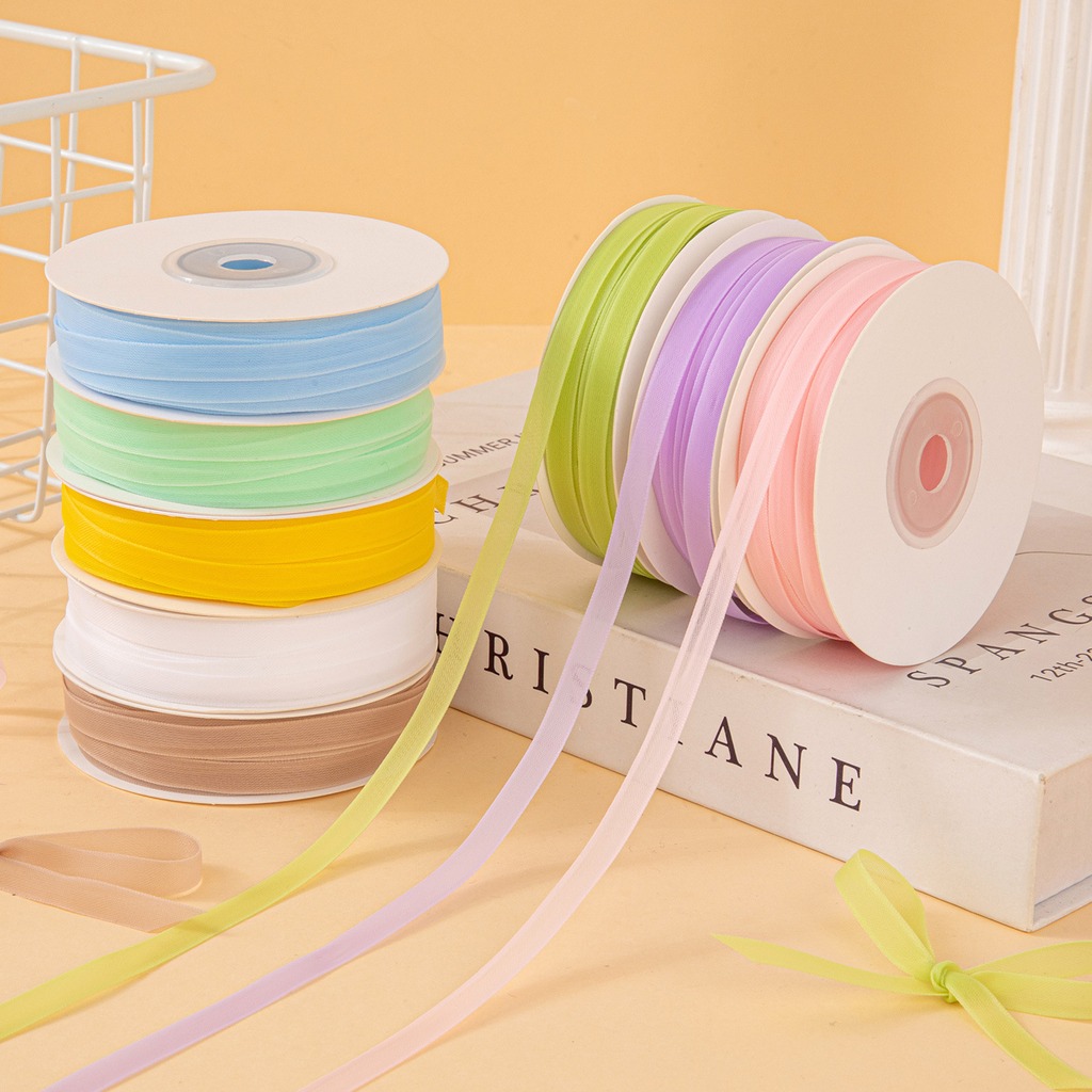 25 Yards/Rolle 6mm Doppelseiti – Ribbon Organza Roll Bewertung und Preis