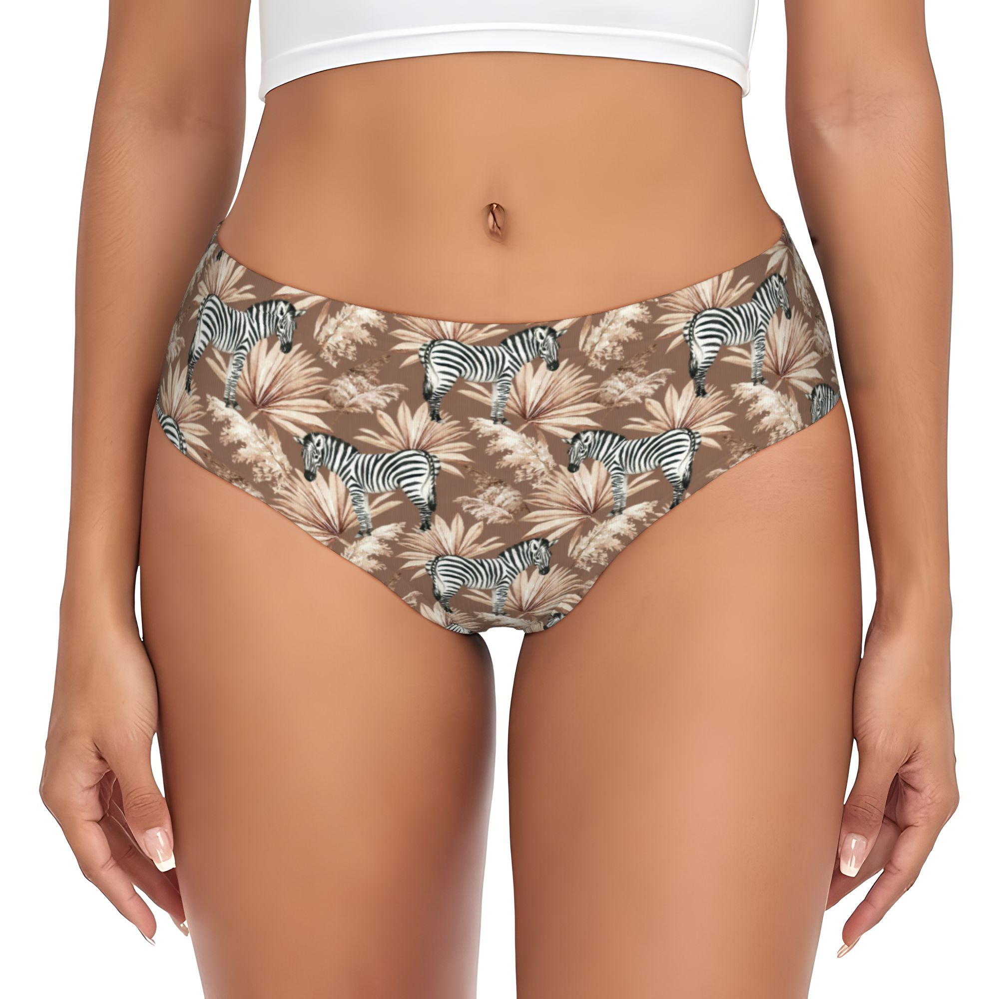 Damen-Slip mit Zebra- und Troc – Palm Leaf Dried Bewertung und Preis