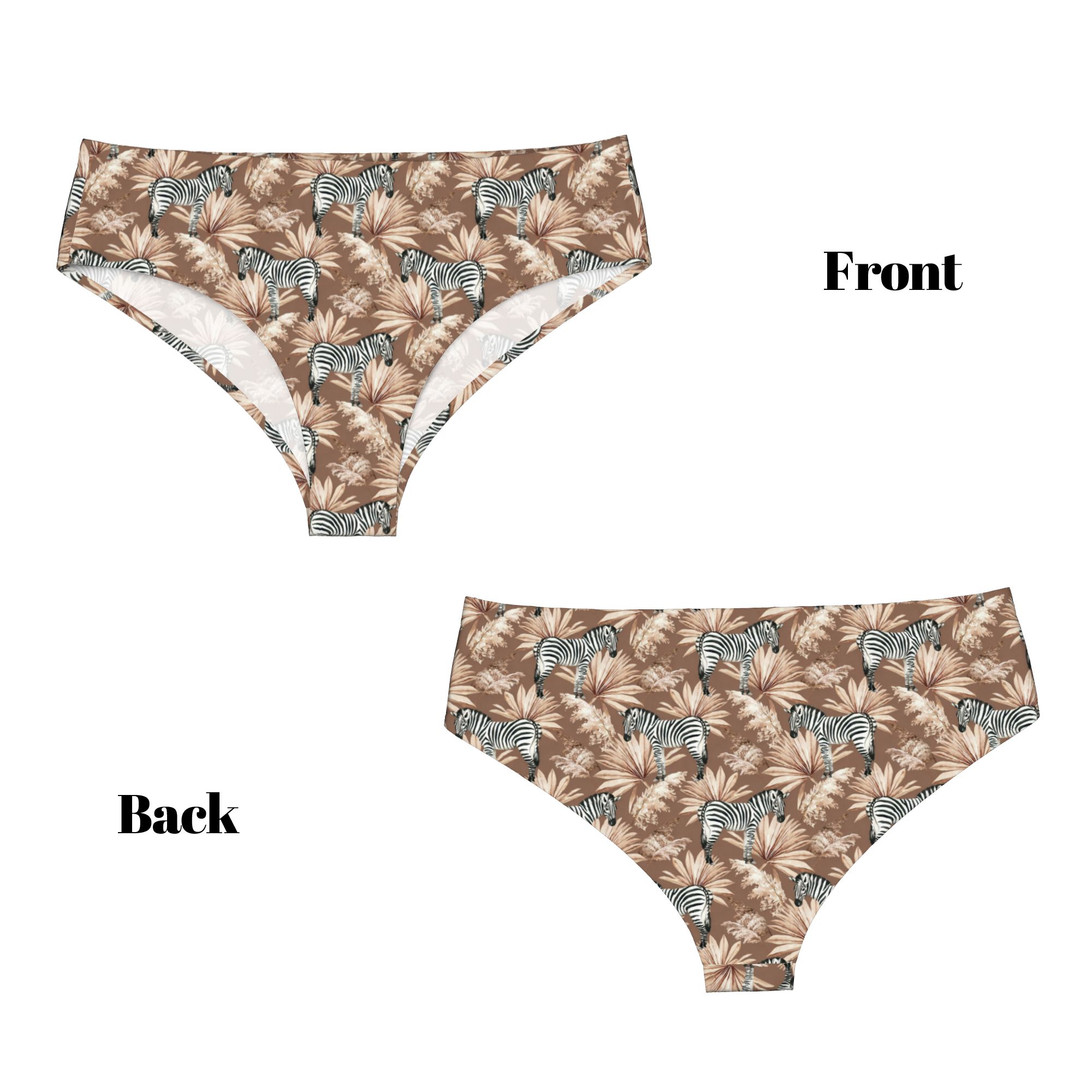 Damen-Slip mit Zebra- und Troc – Palm Leaf Dried Bewertung und Preis