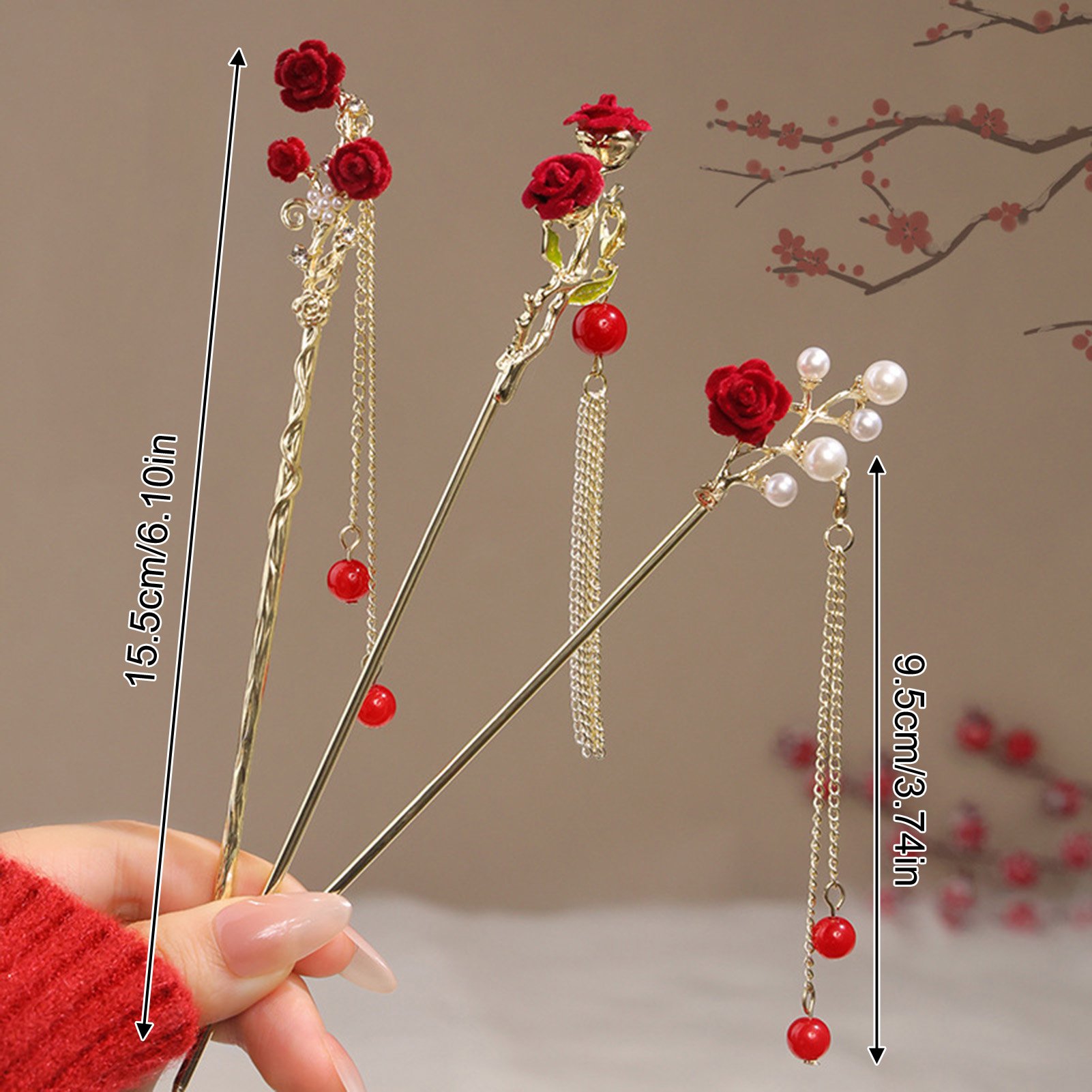Haarnadel im chinesischen Stil – Flower Supply Bewertung und Preis