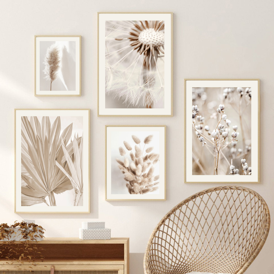 Neutrales Beige Boho Wandkunst – Palm Leaf Dried Bewertung und Preis