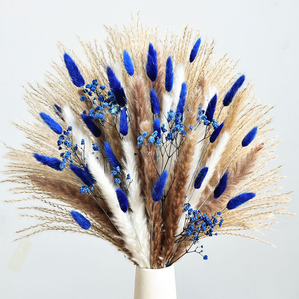 70 Stück blaue Pampas-künstlic – Baby Breath Dried Bewertung und Preis